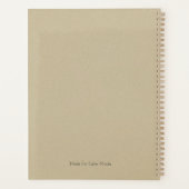 I Am Enough – Minimal Self Care Planner Cover プランナー手帳 (裏面)