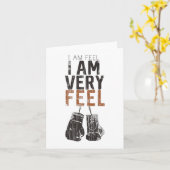I Am Feel, I Am Very Feel, Boxing Motivation Quote カード (黄色い花)