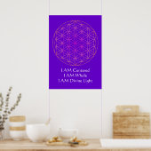 I AM Flower of Life Meditation Poster ポスター (キッチン)