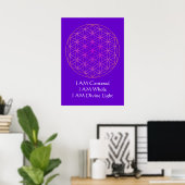 I AM Flower of Life Meditation Poster ポスター (ホームオフィス)
