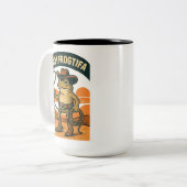 I Am Frogtifa Cowboy – Funny Frog Meme ツートーンマグカップ (正面左)