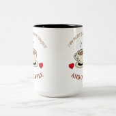I am Fueled by Happy Thoughts and Coffee- Mug ツートーンマグカップ (中央)