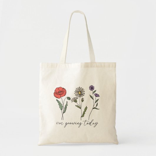 I am Growing Today Wildflower トートバッグ (正面)