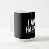 I am happy コーヒーマグカップ (正面左)