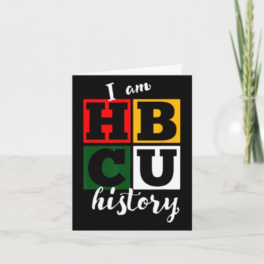 I Am Hbcu History – 黒い履歴月 カード (正面)