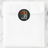 I Am Hbcu History – 黒い履歴月 ラウンドシール (バッグ)