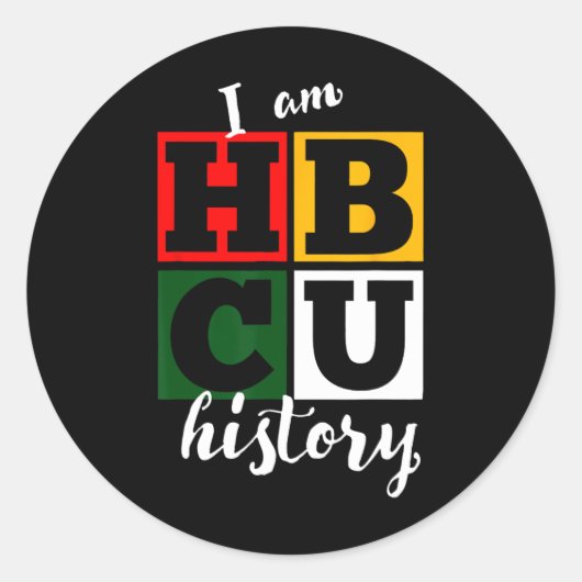 I Am Hbcu History – 黒い履歴月 ラウンドシール (正面)