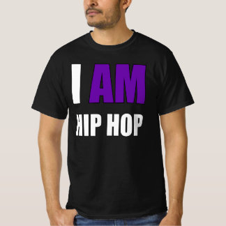 "I AM HIP HOP" パープルレターロゴTシャツ Tシャツ