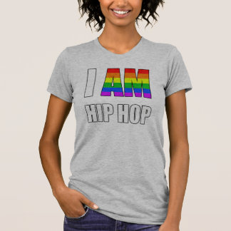 「I AM HIP HOP」レインボーレターTシャツ Tシャツ