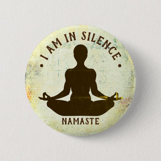 I am in Silence Meditation/Retreatボタン 缶バッジ (正面)