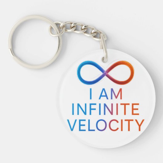 I AM Infinite Velocity – Quantum Energy Design キーホルダー (正面)