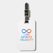 I AM Infinite Velocity – Quantum Energy Design ラゲッジタグ (正面縦)