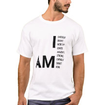I AM King モチベーショナルTシャツ - ポジティブな肯定