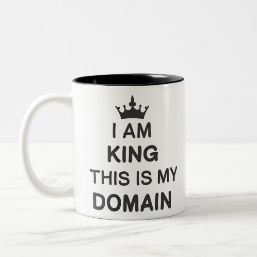 I am king this is my domain ツートーンマグカップ (左)