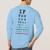 I am Last Eye Chart - LS Sport-Tek 走s Tシャツ (裏面)