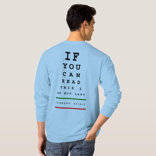 I am Last Eye Chart - LS Sport-Tek 走s Tシャツ (裏面フル)