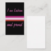 I am Leasbian and Proud | Lesbian Flag on Black 名刺 (正面/裏面)