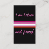 I am Leasbian and Proud | Lesbian Flag on Black 名刺 (正面)