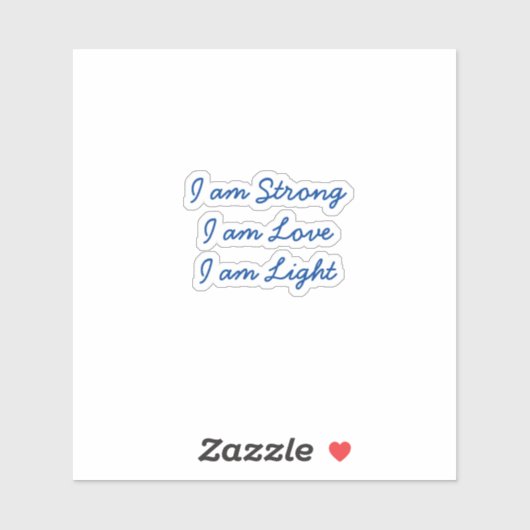 I am Light透明ステッカー シール (シート)