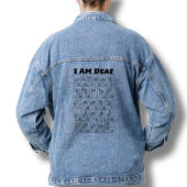 I Am Looer ASL American Sign Language Alpabet Blue デニムジャケット