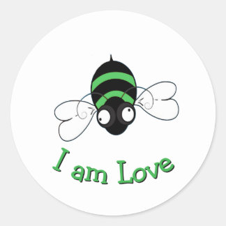 I Am Love Bee Sticker ラウンドシール