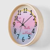 I am loved, lovable and loving affirmation clocks 壁時計 (傾斜)