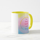 I am loved, lovable and loving affirmation mugs マグカップ (正面右)