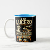 I Am Lucero. I Don't Stop When I'm Tired ツートーンマグカップ (左)