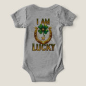 I Am Lucky – シンボはっきりしたルTシャツデザイン (デザイン裏面)