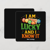I Am Lucky and I Know It Funny Bingo Gift Idea  招待状 (正面/裏面)