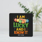 I Am Lucky and I Know It Funny Bingo Gift Idea  招待状 (スタンド正面)