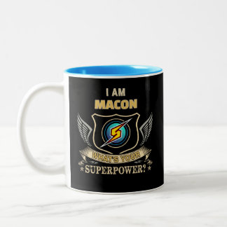 I Am MACON What's Your Superpower ツートーンマグカップ