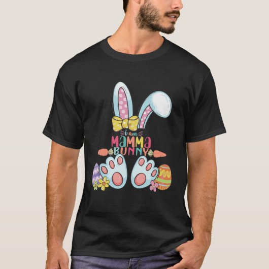 I am Mamma Bunny Easter Day Egg Women Tシャツ (正面)