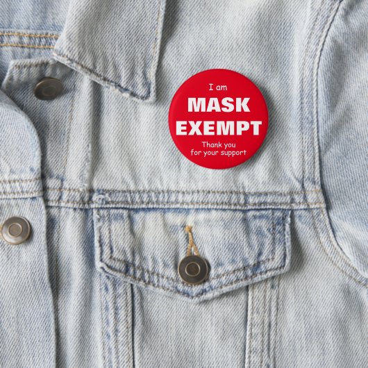 [I am Mask Exempt- 2-1/4インチ] 缶バッジ (インサイチュ)