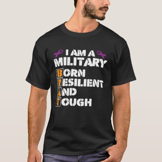 I Am Military BRAT Month Of The Military Child Kid Tシャツ (正面)