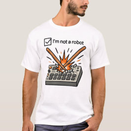 I am not a robot ( DRUMMER ) Tシャツ