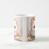 I Am Not Available Now Mug - Cute Kawaii Cat with  コーヒーマグカップ (中央)