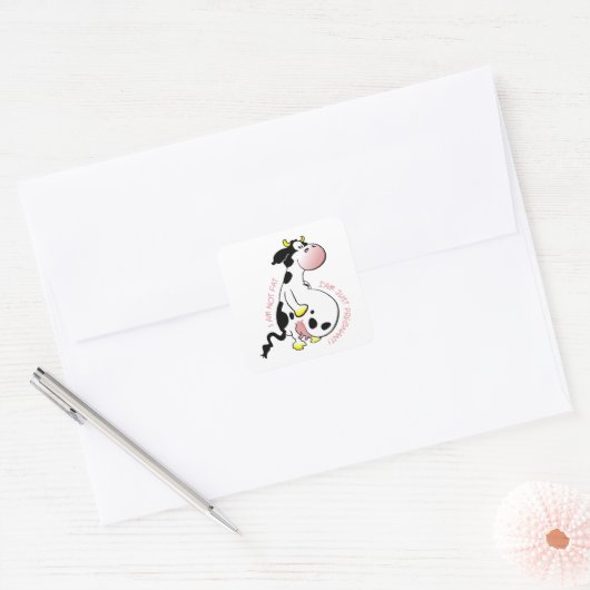 I am not fat, I am just pregnant スクエアシール (封筒)