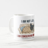 I Am Not Lazy Conserving Energy French Bulldog コーヒーマグカップ (正面左)