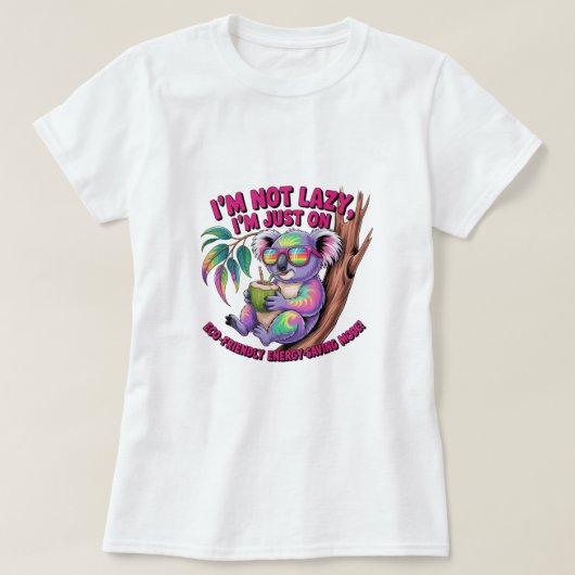 I am not lazy  tシャツ (デザイン正面)