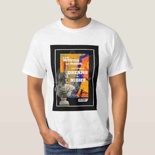 I Am Nothing But Words Poetry T-shirt  Tシャツ (正面)