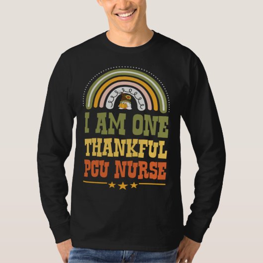 I Am One Thankful PCU Nurse Bohemian Thanksgiving Tシャツ (正面)