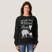 I Am One Truly Blessed Mom Bear & Baby Cub Mom スウェットシャツ (正面フル)