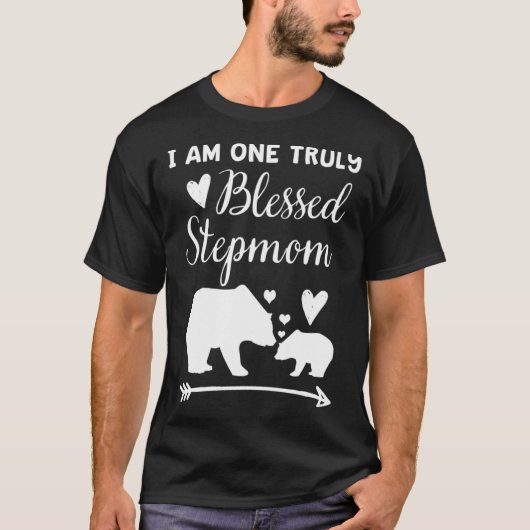 I Am One Truly Blessed Stepmom Bear & Baby Cub Mom Tシャツ (正面)