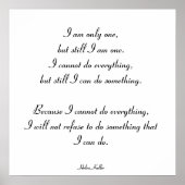 I am only one, but I am one. ポスター (正面)