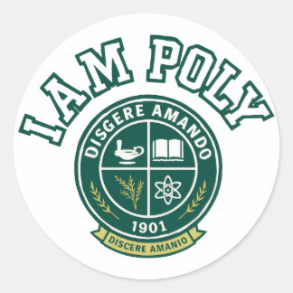 I AM POLY Classic Round Sticker ラウンドシール