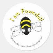 I Am Powerful Sticker ラウンドシール (正面)