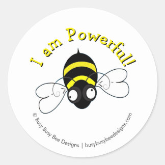 I Am Powerful Sticker ラウンドシール