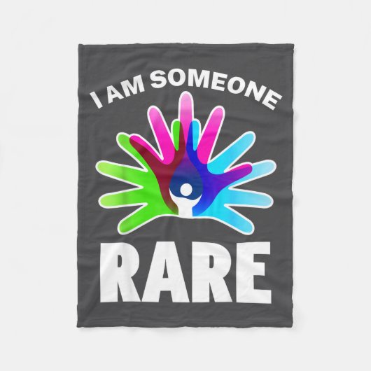 I Am Rare Disease Awareness Shirt - Rare Disease D フリースブランケット (正面)
