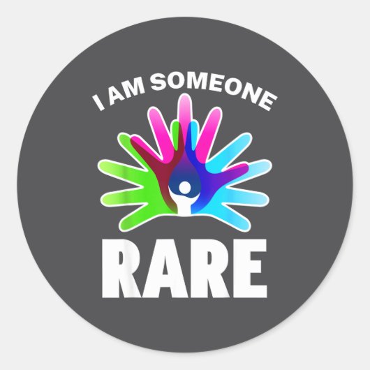 I Am Rare Disease Awareness Shirt - Rare Disease D ラウンドシール (正面)